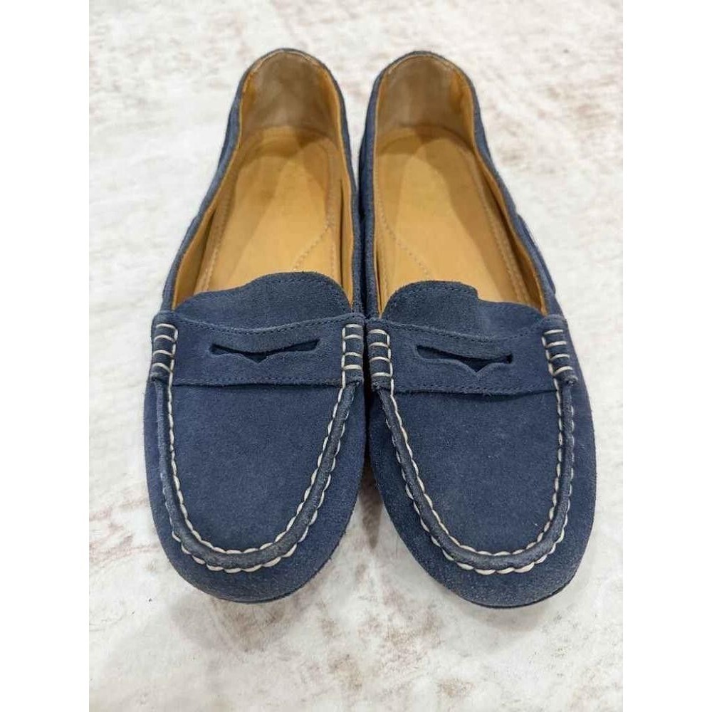 Sperry Gold Cup Navy Blue Suede Penny Driver Loafers 8M